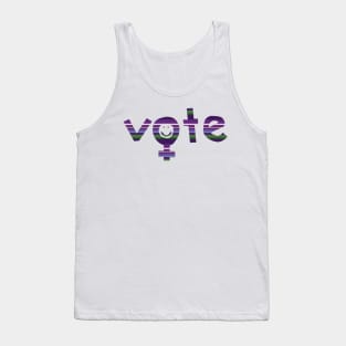 Women Vote Lavender Stripes Tank Top